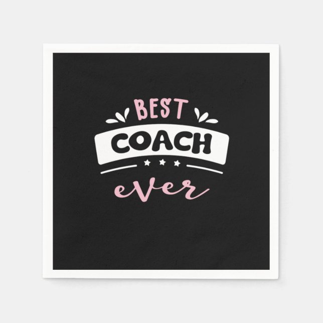 Best Coach Ever Gift Idea Serviette (Vorderseite)