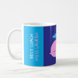 Best Coach Tasse mit Name, Niedlich Whale Kaffee T