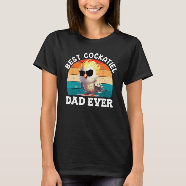 Best Cockatiel Dad Bird  Parakeet Dad Cockatiels T-Shirt (Vorderseite)