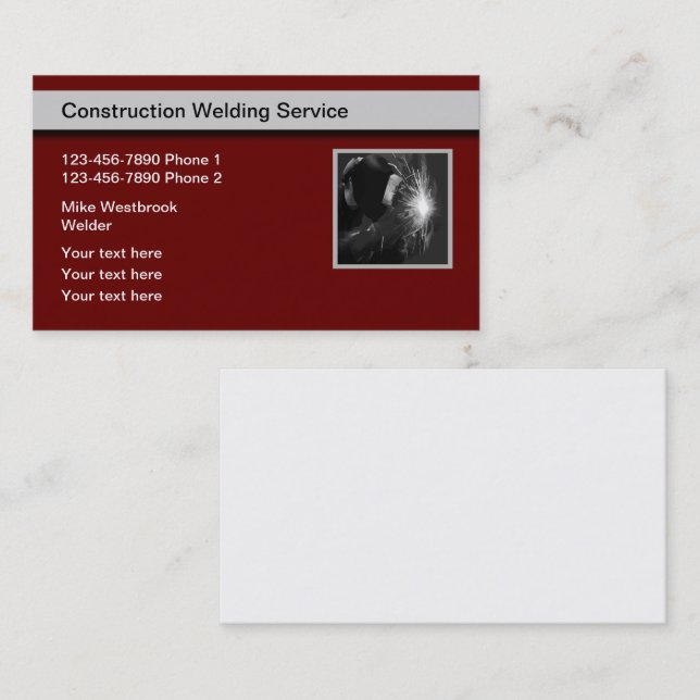 Best Construction Schweißservice - Visitenkarten Visitenkarte (Vorne/Hinten)