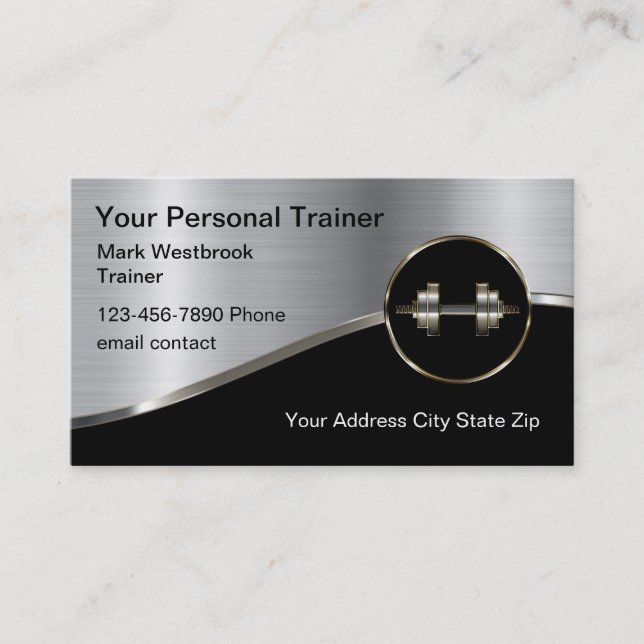Best Cool Personal Fitness Trainer Visitenkarte (Vorderseite)