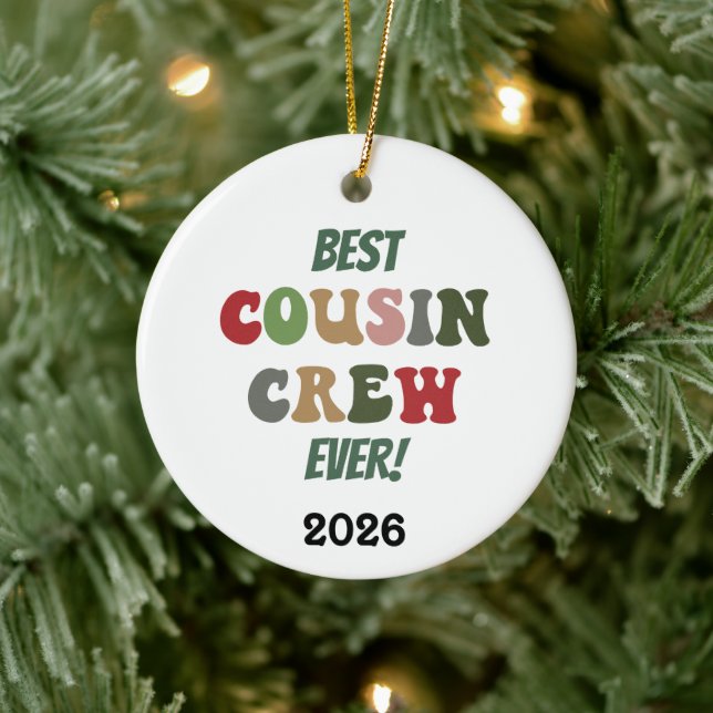 Best Cousin Crew Ever Keramik Ornament (Baum)