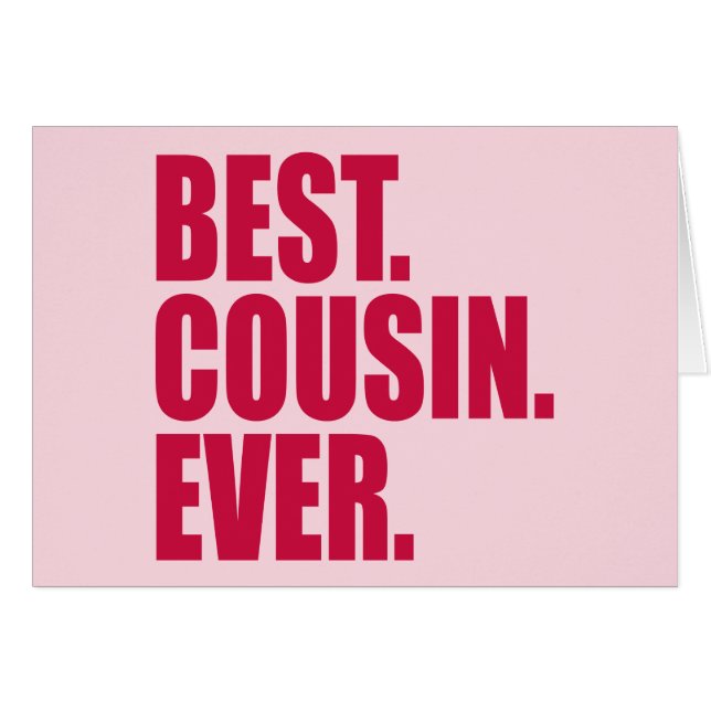 Best. Cousin. Immer.(rosane) (Vorderseite (Horizontal))