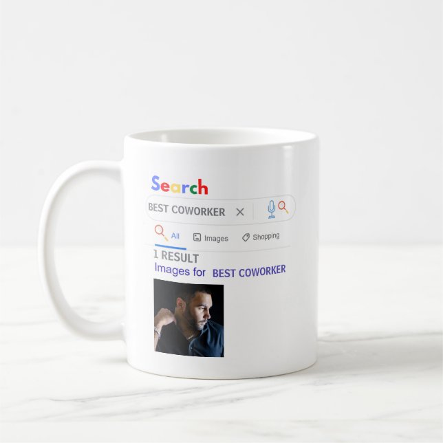 BEST COWORKER Funny Farewell Verlassend FOTO Kaffe Kaffeetasse (Links)