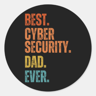 Best Cybersicherheit-Vater je Sonderaktion für Cyb Runder Aufkleber