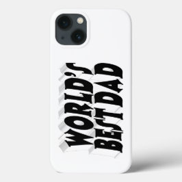 Best Dad black 3d text Case-Mate iPhone Hülle