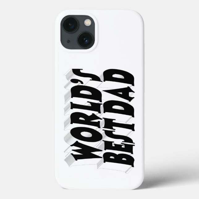 Best Dad black 3d text Case-Mate iPhone Hülle (Rückseite)