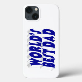 Best Dad blue 3d text Case-Mate iPhone Hülle