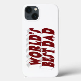 Best Dad burgundy 3d text Case-Mate iPhone Hülle