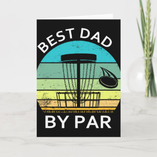 Best Dad By Par Father's Day Disc Golf Grandad Fun Karte