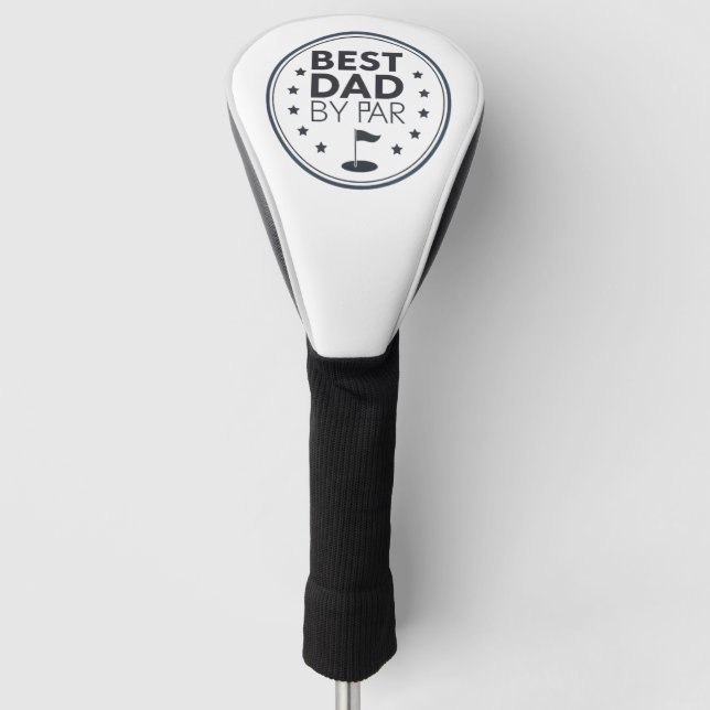 Best Dad By Par Golf Badge Design Golf Headcover (Vorderseite)