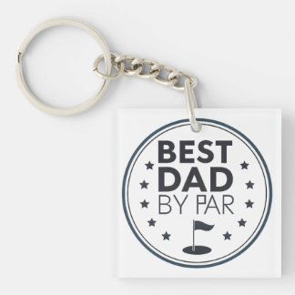 Best Dad By Par Golf Badge Design Schlüsselanhänger