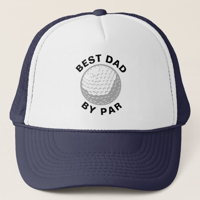 Best Dad By Par Golf Lover Custom Truckerkappe (Vorderseite)