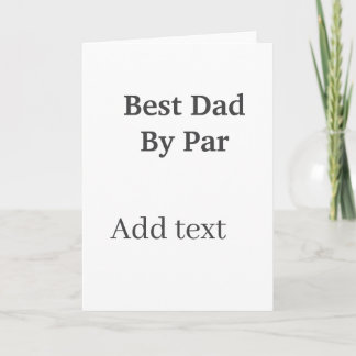 Best dad by par gray black father's day namesimple karte