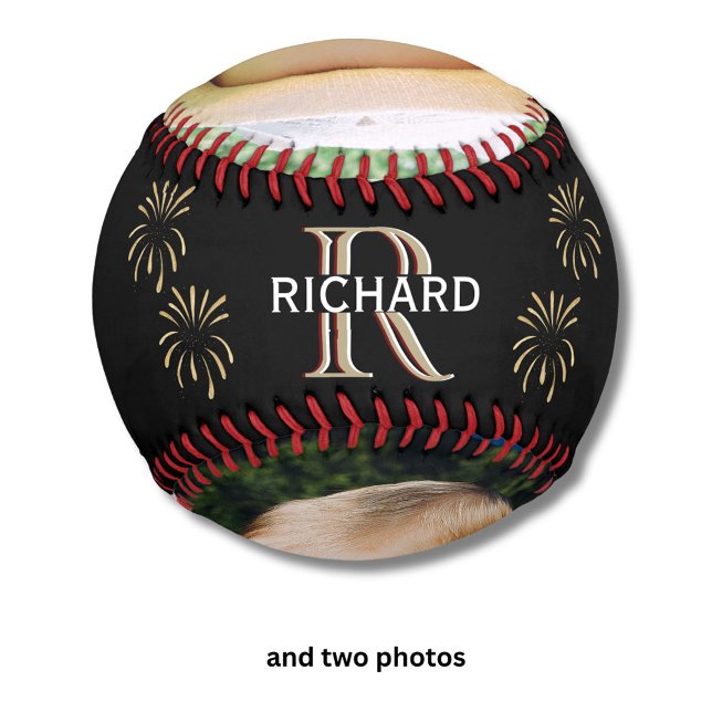 BEST DAD CUSTOM MONOGRAM 2 Photos Date Baseball (Von Creator hochgeladen)