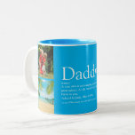 Best Dad Daddy Father Definition 4 Foto Sky Blue Zweifarbige Tasse<br><div class="desc">Personalise for your special dad,  daddy or father to create a unique gift for Father's day,  birthdays,  Christmas or any day you want to show much means to you. Perfekt way to show him amazing he is every day. Designed by Thisisnotme ©</div>