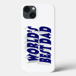 Best Dad dark blue 3d text Case-Mate iPhone Hülle