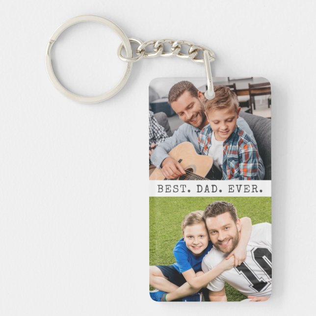 BEST DAD EVER 2 Photos Personnalisées (Devant)