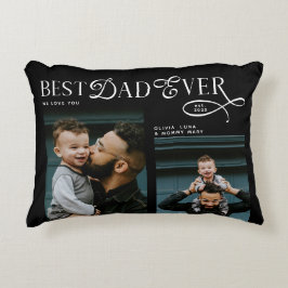  Best Dad Ever 4 Photos Modern Fathers Day Gifts Dekokissen