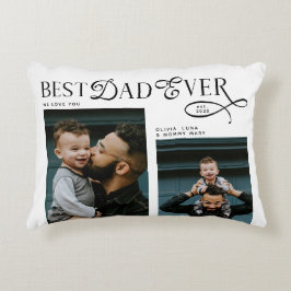  Best Dad Ever 4 Photos Modern Fathers Day Gifts Dekokissen