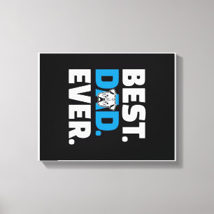 Best Dad Ever American Bulldog Dad Gift Leinwanddruck