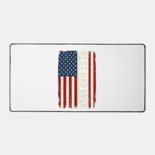 Best Dad Ever Amerikanische Flagge Vintage Vector Schreibtischunterlage
