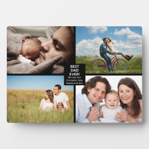 Best Dad Ever Black Fathers Day 4 Foto Collage Fotoplatte