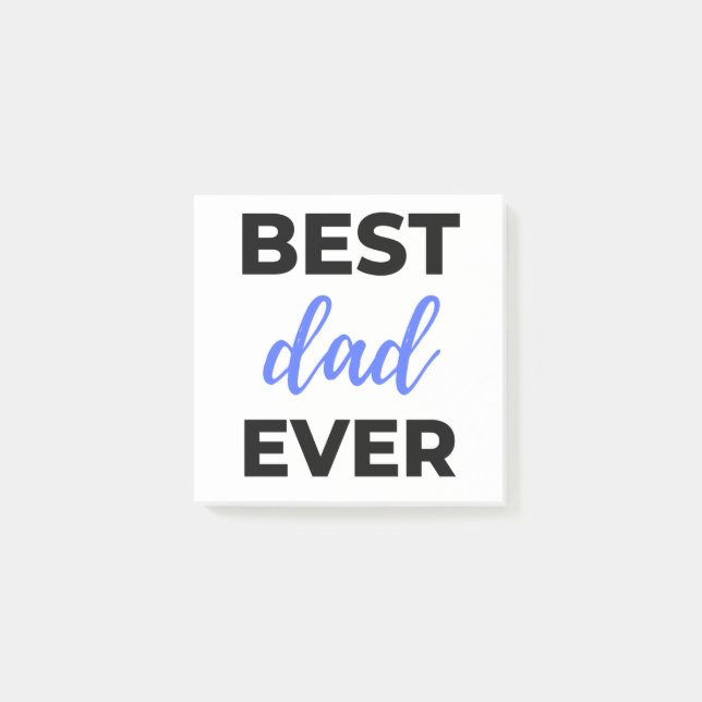 Best Dad Ever Black Post-it Klebezettel (Vorderseite)