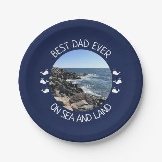 Best Dad Ever Blue Ocean Photo Pappteller