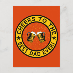 BEST DAD EVER carte postale personnalisée