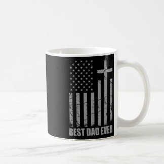 Best Dad Ever Christian Patriotic Dad Usa Flag Fat Kaffeetasse