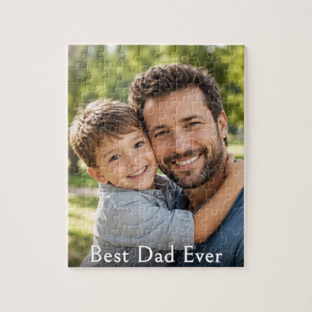 Best Dad Ever Custom Photo Keepsake (Vertikal)