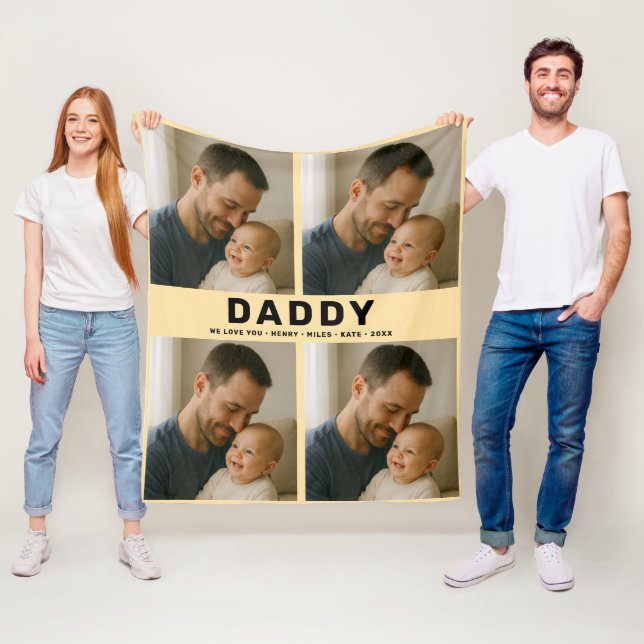 Best Dad Ever Custom Photo | Personalized Father’s Fleecedecke (Beispiel)