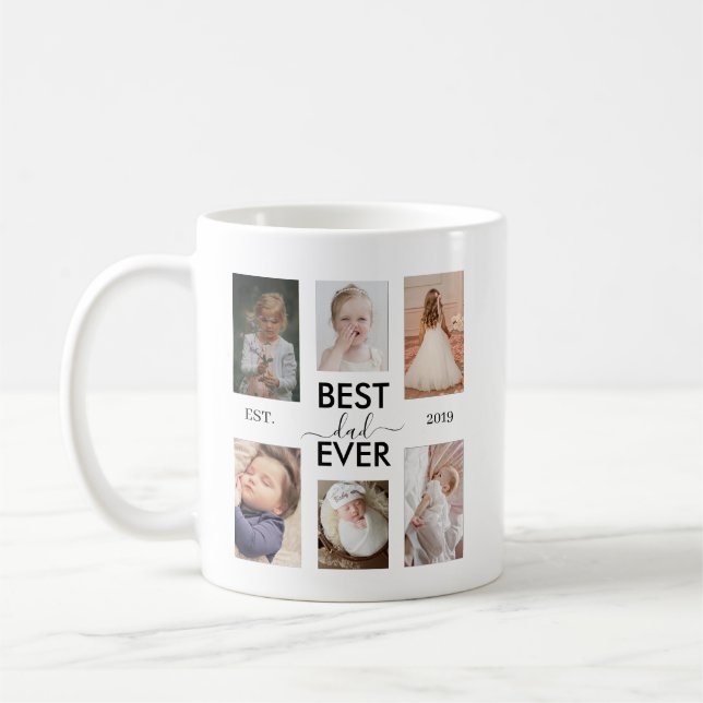 Best Dad Ever Customizable year and images Kaffeetasse (Links)