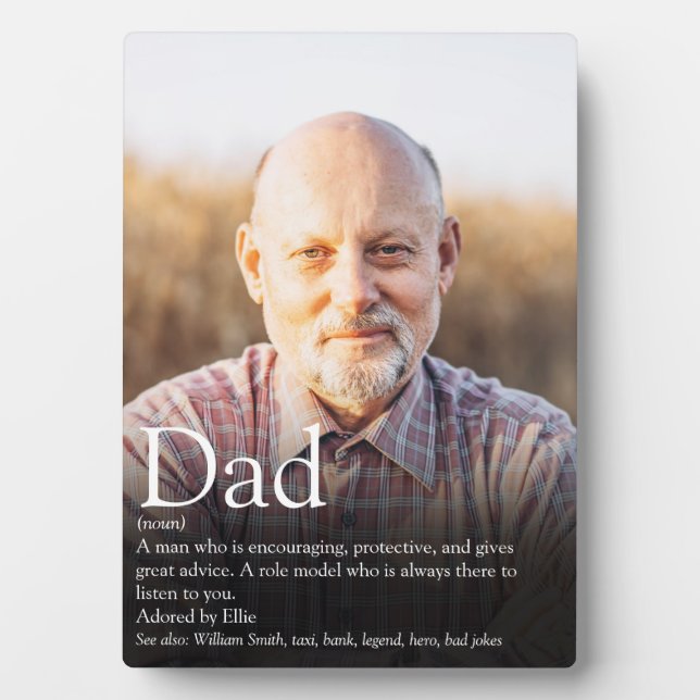 Best Dad Ever Definition Photo Jigsaw Puzzle Fotoplatte (Vorderseite)
