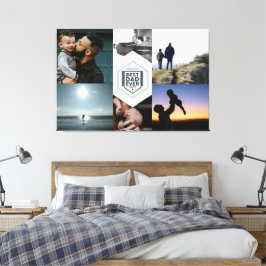 Best Dad Ever Fatherhood Typography Design Leinwanddruck