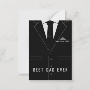 Best DAD Ever Father's Day Card - Your Name / Text Mitteilungskarte