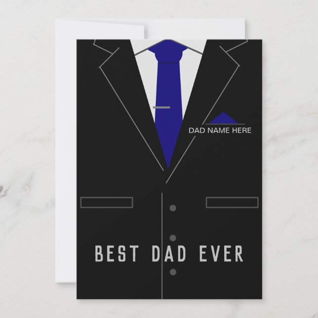 Best DAD Ever Father's Day Card - Your Text / Name (Vorderseite)