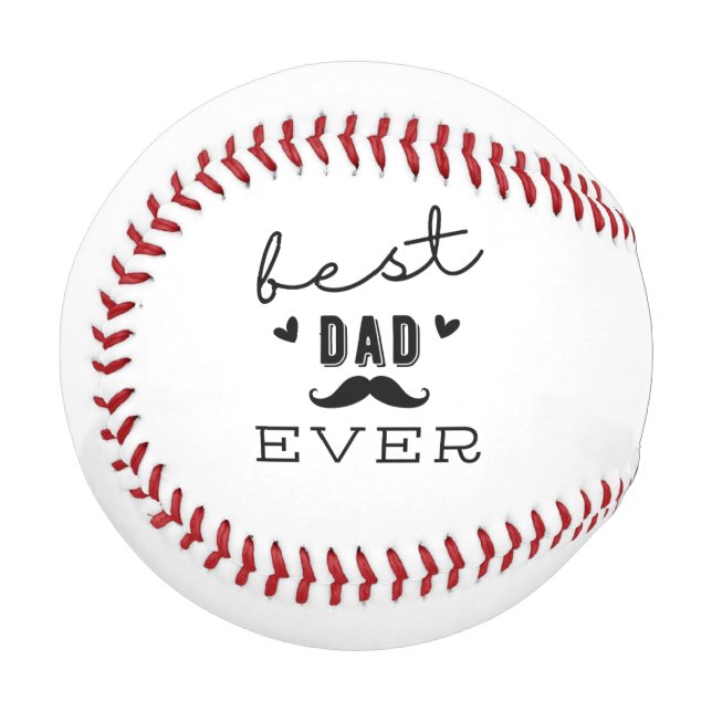 'Best Dad Ever' Father's Day Fun Birthday Gift  Baseball (Vorderseite Links)