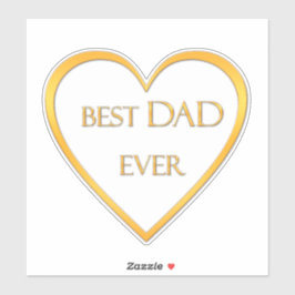 Best dad ever golden  aufkleber