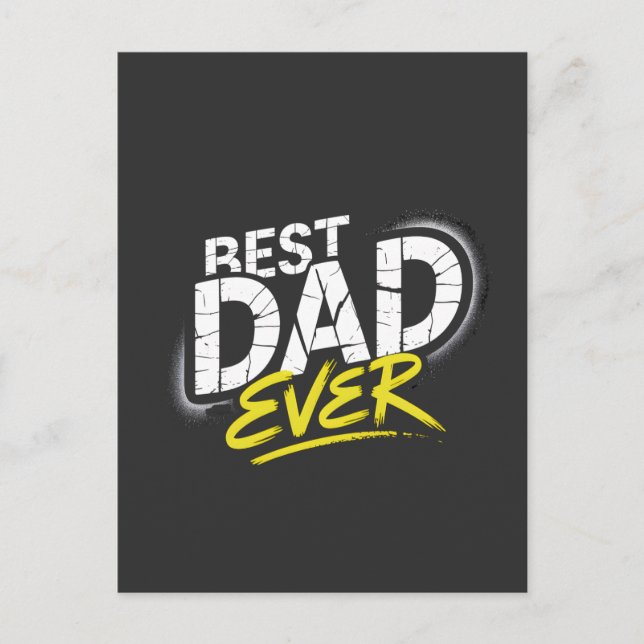Best Dad Ever Graffiti Art Feiertagspostkarte (Vorderseite)