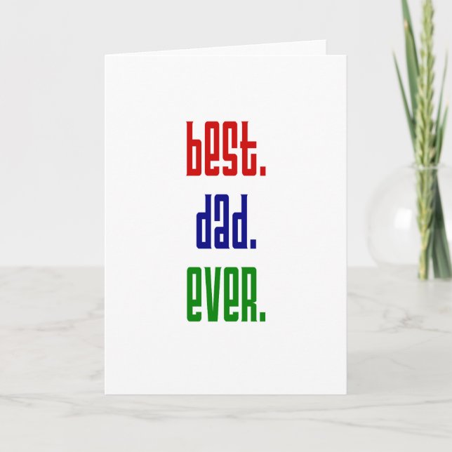 best.dad.ever-Karten Karte (Vorderseite)