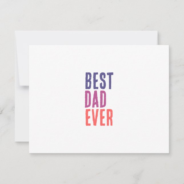 Best Dad Ever Minimalist Cool Professional Mitteilungskarte (Vorderseite)
