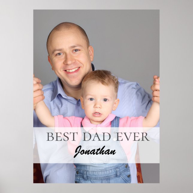 Best Dad Ever Name Quote Family Design Poster (Vorne)