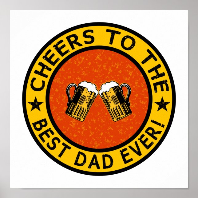 BEST DAD EVER poster personnalisé (Devant)