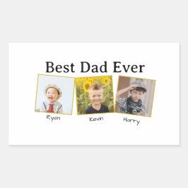Best Dad Ever Rechteckiger Aufkleber