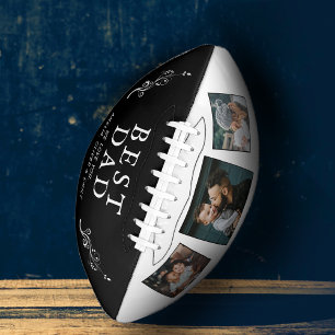 Best Dad Father Foliage 3 Custom Photo Collage Football