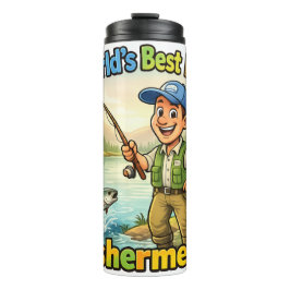 Best Dad Fisherman by the Lake Funny Gift Idea Thermosbecher