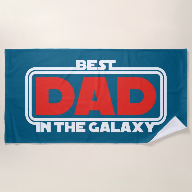 Best Dad in the Galaxy Strandtuch (Vorderseite)