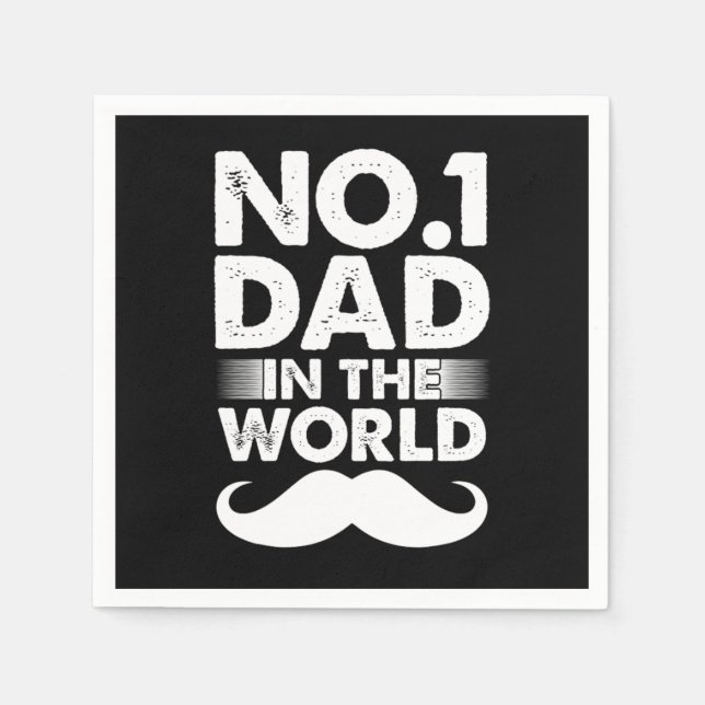 Best Dad Papa Father Daddy Daddies Fathers Day Gif Serviette (Vorderseite)